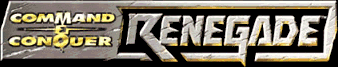 Title screen for the PC game Command & Conquer: Renegade.