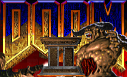 Title screen for the PC game Doom II: Hell on Earth.