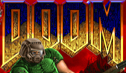 Title screen for the PC game Doom.