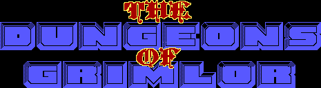 Title screen for the PC game The Dungeons Of Grimlor.