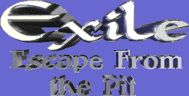 Title screen for the PC game Exile: Escape From The Pit.