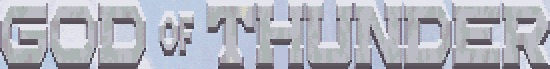 Title screen for the PC game God Of Thunder.