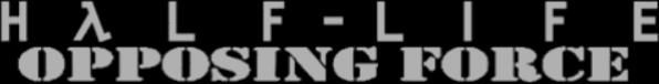Title screen for the PC game Half-Life: Opposing Force.