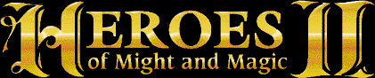 Title screen for the PC game Heroes Of Might And Magic II.