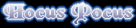 Title screen for the PC game Hocus Pocus.