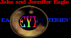 Title screen for the PC game Jake And Jennifer Eagle In Eagle Eye Mysteries.