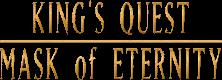 Title screen for the PC game King's Quest: Mask Of Eternity.