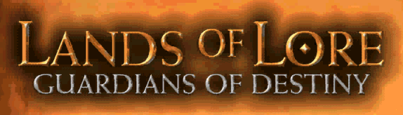 Title screen for the PC game Lands Of Lore: Guardians Of Destiny.