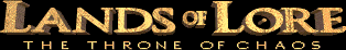 Title screen for the PC game Lands Of Lore: The Throne Of Chaos.
