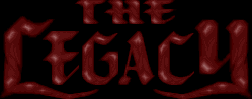 Title screen for the PC game The Legacy: Realm Of Terror.