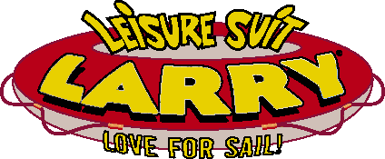 Title screen for the PC game Leisure Suit Larry: Love For Sail!.