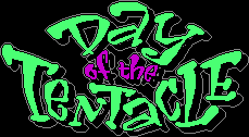 Title screen for the PC game Maniac Mansion: Day Of The Tentacle.