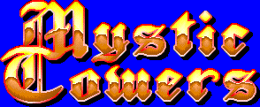 Title screen for the PC game Mystic Towers.