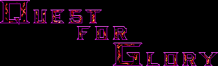 Title screen for the PC game Quest For Glory: So You Want To Be A Hero.