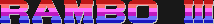 Title screen for the PC game Rambo III.