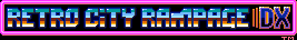 Title screen for the PC game Retro City Rampage DX.