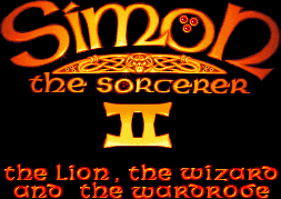 Title screen for the PC game Simon The Sorcerer II: The Lion, The Wizard And The Wardrobe.