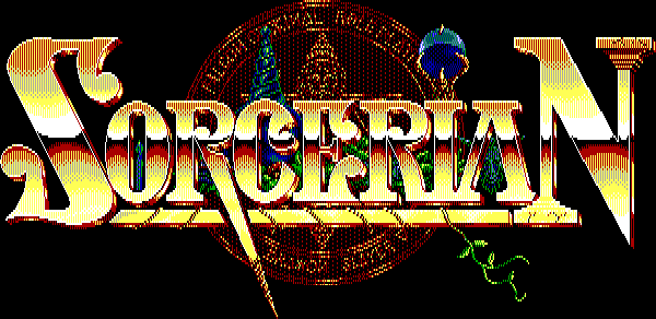 Title screen for the PC game Sorcerian.