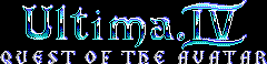 Title screen for the PC game Ultima IV: Quest Of The Avatar.