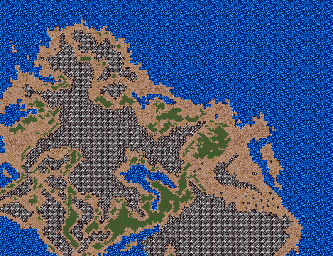 Thumbnail for a map of Ticondera (Past) Northeast Quadrant for the SNES game The 7th Saga.