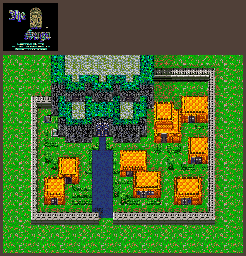 Thumbnail for a map of Town Of Tiffana for the SNES game The 7th Saga.