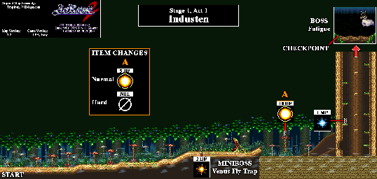 Thumbnail for a map of Stage 1 Act 1: Industen for the SNES game ActRaiser 2.