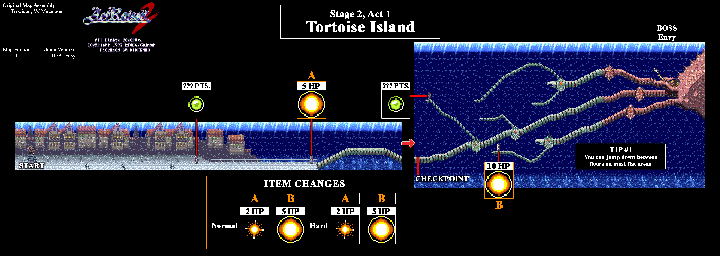 Thumbnail for a map of Stage 2 Act 1: Tortoise Island for the SNES game ActRaiser 2.