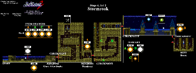 Thumbnail for a map of Stage 6 Act 2: Stormrook for the SNES game ActRaiser 2.