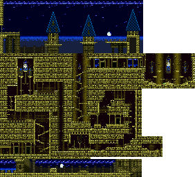 Thumbnail for a map of Stage 6 Act 2: Stormrook (Unmarked) for the SNES game ActRaiser 2.