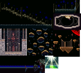 Thumbnail for a map of Stage 7 Act 2: Death Heim (Unmarked) for the SNES game ActRaiser 2.