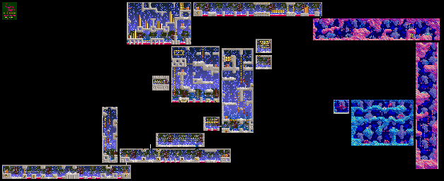 Thumbnail for a map of Stage 1: Octopus Ink for the SNES game The Addams Family: Pugsley's Scavenger Hunt.