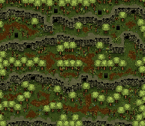 Thumbnail for a map of Eastern Forest for the SNES game Addams Family Values.