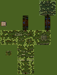 Thumbnail for a map of Gardens & Graveyard for the SNES game Addams Family Values.