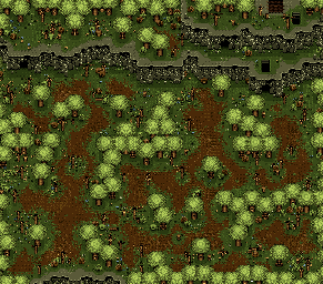 Thumbnail for a map of Western Forest for the SNES game Addams Family Values.