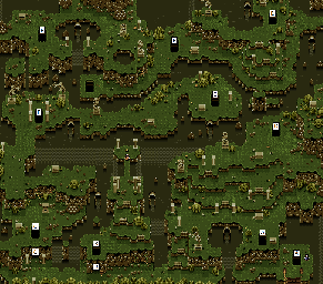 Thumbnail for a map of Wetlands 1 for the SNES game Addams Family Values.