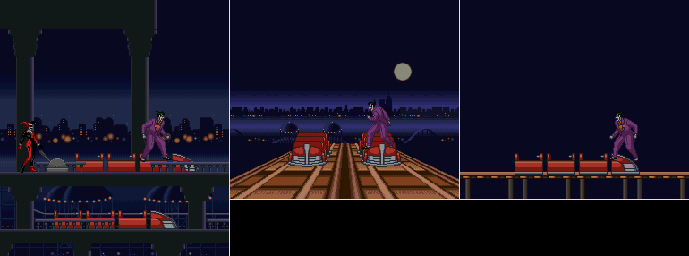 Thumbnail for a map of Stage 1: Amused To Death Boss for the SNES game The Adventures Of Batman & Robin.