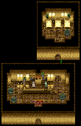 Thumbnail for a map of Bazaar City (A) Bazaar Inn for the SNES game Arabian Nights: Sabaku no Seirei Ou.