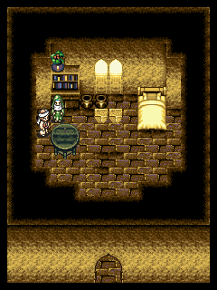 Thumbnail for a map of Bazaar City (J) Residence for the SNES game Arabian Nights: Sabaku no Seirei Ou.
