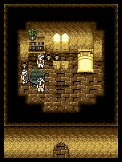 Thumbnail for a map of Bazaar City (N) Guard House for the SNES game Arabian Nights: Sabaku no Seirei Ou.