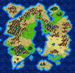 Thumbnail for a map of World for the SNES game Arabian Nights: Sabaku no Seirei Ou.