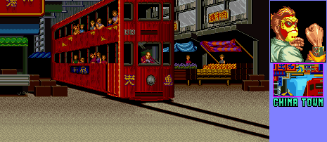 Thumbnail for a map of China Town (Lee Pai Long) for the SNES game Art Of Fighting 2.