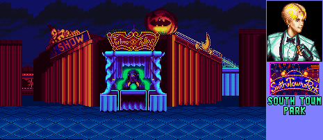 Thumbnail for a map of South Town Park (King) for the SNES game Art Of Fighting 2.