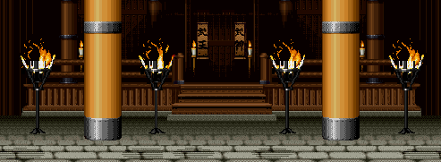 Thumbnail for a map of Scene 8: Martial Arts Theatre for the SNES game Art Of Fighting.