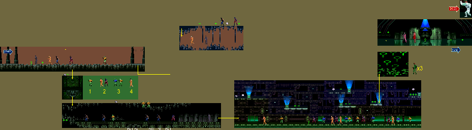 Thumbnail for a map of 8: Claw Island for the SNES game Batman Forever.