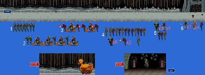 Thumbnail for a map of Scene 7: The Penguin's Lair for the SNES game Batman Returns.