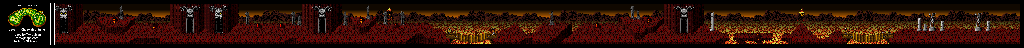 Thumbnail for a map of Level 1: Khaos Mountains for the SNES game Battletoads In Battlemaniacs.