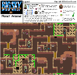 Thumbnail for a map of Planet Arsenal for the SNES game Big Sky Trooper.