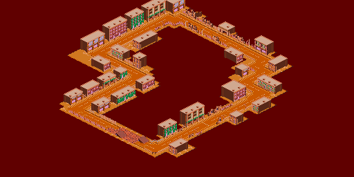 Thumbnail for a map of Course 1: City Round 3: Corner, Corner for the SNES game Biker Mice From Mars.
