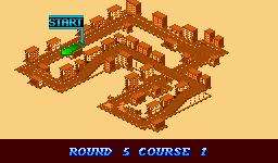 Thumbnail for a map of Course 1: City Round 5: Snake City (In-Game Map) for the SNES game Biker Mice From Mars.