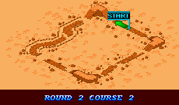 Thumbnail for a map of Course 2: Island Round 2: Crab Hills Island (In-Game Map) for the SNES game Biker Mice From Mars.